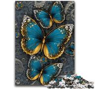 Puzzle da 1000 pezzi per adolescenti, regalo con bellissima farfalla blu, educativo e didattico, ideale come regalo per tutta la famiglia (26x38cm)