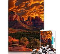 Puzzle da 1000 pezzi per adolescenti, regalo con bellissimo fiume di montagna, antistress, per ammazzare il tempo, lista dei desideri con Babbo Natale (38x26cm)