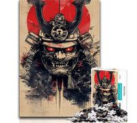 Puzzle da 1000 pezzi per adolescenti,regalo con maschera dello Shogun giapponese,stimolante e stimolante,ideale come regalo per tutta la famiglia,adatto per bambini di età tra 38x26cm e 14 anni