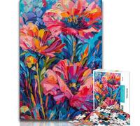 Puzzle da 1000 pezzi per adolescenti, regalo con papavero dipinto a olio, aiuta il cervello a esercitare giocattoli avvincenti per coltivare la pazienza e migliorare la memoria (75x50cm)