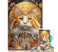 Puzzle da 1000 pezzi per adolescenti regalo da sogno puzzle da 1000 pezzi Maine Coon per ammazzare il tempo durante le vacanze con pezzi completamente interconnessi e di forma casuale 38x26cm