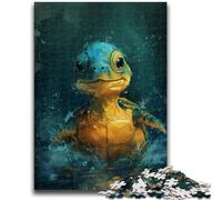 Puzzle da 1000 pezzi per adolescenti, regalo di compleanno per bambini, piccola tartaruga gialla, puzzle da 1000 pezzi, antistress, sfida difficile, arredamento e regali unici per la casa (75x50cm)