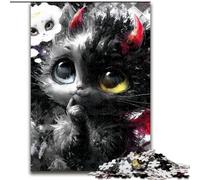 Puzzle da 1000 pezzi per adolescenti, regalo di compleanno per gattini del diavolo, elefante giocattolo, gioco intellettuale, regali, arte murale per età 14+ dimensioni 50x75cm