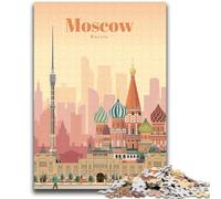 Puzzle da 1000 pezzi per adolescenti, regalo di viaggio a Mosca, antistress, sfida difficile, rafforza l'amore tra coppie (dimensioni 38x52cm)