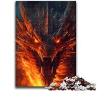 Puzzle da 1000 pezzi per adolescenti, regalo drago che brucia, antistress, sfida difficile, migliora l'amore tra coppie, 50x75cm
