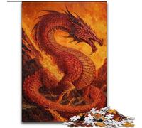 Puzzle da 1000 pezzi per adolescenti, regalo Drago rosso, giocattolo educativo intellettuale decomprimente, regalo di compleanno, regali, arte murale dimensioni 26x38cm