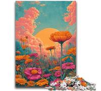 Puzzle da 1000 pezzi per adolescenti, regalo estivo con fiori di campo, gioco stimolante e gioco educativo per famiglie, per compleanno e Natale, 50x75cm