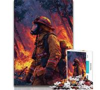 Puzzle da 1000 pezzi per adolescenti, regalo "Fiamma Pompiere", gioco stimolante, ideale come regalo per tutta la famiglia (75x50cm)