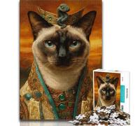 Puzzle da 1000 pezzi per adolescenti, regalo Gatto di una famiglia aristocratica, 1000 pezzi per adulti, giocattolo educativo intellettuale decomprimente, decorazione perfetta (dimensioni 75x50cm)