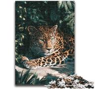 Puzzle da 1000 pezzi per adolescenti, regalo "Giungla leopardo" per età 14 e oltre, per divertimento in famiglia e giochi serali, giocattoli regalo 50x75cm