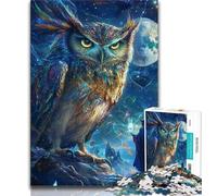 Puzzle da 1000 pezzi per adolescenti, regalo "Gufo di notte", antistress, per ammazzare il tempo durante le vacanze, per migliorare l'amore tra coppie dai 14 anni in su, 38x26cm