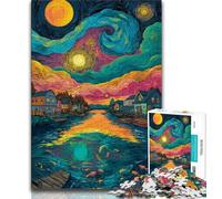 Puzzle da 1000 pezzi per adolescenti, regalo "Italia sotto il cielo notturno", ideale come regalo educativo per tutta la famiglia (75x50cm)