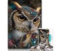 Puzzle da 1000 pezzi per adolescenti, regalo misterioso a forma di gufo, antistress, per ammazzare il tempo durante le vacanze, per migliorare l'amore tra coppie dai 14 anni in su, 38x26cm