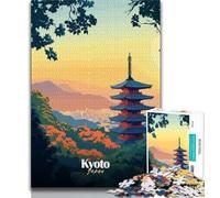 Puzzle da 1000 pezzi per adolescenti, regalo Pagoda di Kyoto, Giappone, aiuta il cervello ad allenarsi, giocattoli avvincenti per coltivare la pazienza, decorazione da parete (75x50cm)