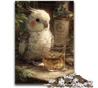 Puzzle da 1000 pezzi per adolescenti, regalo Pappagallo che beve un drink, gioco intellettuale per ragazzi dai 14 anni in su, regali di compleanno per Natale, 50x75cm