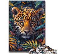 Puzzle da 1000 pezzi per adolescenti, regalo per bambini, leopardo della giungla, puzzle da 1000 pezzi, giocattolo educativo antistress, regalo per amici e familiari (26x38cm)