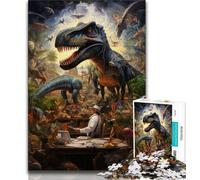 Puzzle da 1000 pezzi per adolescenti, regalo per il mondo dei dinosauri, gioco per famiglie, antistress, sfida difficile, adatto alle coppie, 38x26cm