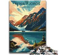 Puzzle da 1000 pezzi per adolescenti,regalo per il parco nazionale dei fiordi di Kenai,gioco educativo,sfida,giocattolo,decorazione da parete,regali unici per compleanno e Natale (dimensioni 38x52cm)
