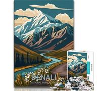 Puzzle da 1000 pezzi per adolescenti, regalo per il Parco Nazionale Denali, aiuta il cervello ad allenarsi, giocattoli avvincenti per coltivare la pazienza e migliorare la memoria (38x26cm)