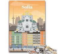 Puzzle da 1000 pezzi per adolescenti, regalo per il viaggio a Sofia, divertimento per tutta la famiglia, ideale come regalo per tutta la famiglia dai 14 anni in su (dimensioni 38x26cm)