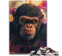 Puzzle da 1000 pezzi per adolescenti, regalo per la notte dello scimpanzé, antistress, sfida difficile, ideale come regalo per tutta la famiglia, 50x75cm