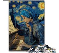 Puzzle da 1000 pezzi per adolescenti, regalo per pianoforte con cielo notturno, giocattolo educativo intellettuale decomprimente, ideale come regalo per tutta la famiglia dimensioni 26x38cm