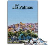 Puzzle da 1000 pezzi per adolescenti, regalo per visitare Las Palmas, giocattolo educativo ideale come regalo per tutta la famiglia (dimensioni 38x52cm)