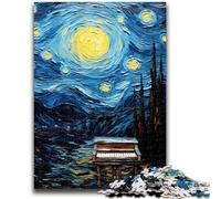 Puzzle da 1000 pezzi per adolescenti, regalo "Piano sotto il cielo notturno", puzzle da 1000 pezzi, antistress, sfida difficile, arredamento e regali unici per la casa (38x26cm)