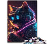 Puzzle da 1000 pezzi per adolescenti, regalo punk, umano, gatto, divertimento per la famiglia, ideale come regalo per tutta la famiglia dai 14 anni in su, 26x38cm
