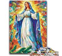Puzzle da 1000 pezzi per adolescenti, regalo Ritratto di Maria, la madre, antistress, sfida difficile, adatto per la decorazione della scrivania, 26x38cm