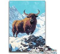 Puzzle da 1000 pezzi per adolescenti, regalo Snow Yak, antistress, sfida difficile, adatto per la decorazione della scrivania, 50x75cm