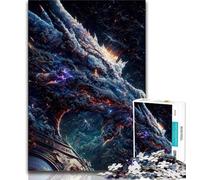 Puzzle da 1000 pezzi per adolescenti regalo "The Blue Old Space Dragon" puzzle da 1000 pezzi giocattolo educativo antistress regalo per amici e familiari 26x38cm