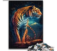 Puzzle da 1000 pezzi per adolescenti, regalo "Una tigre di notte", analisi e logica con pezzi completamente interconnessi e di forma casuale, per bambini dai 14 anni in su (dimensioni 26x38cm)