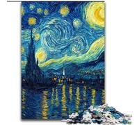 Puzzle da 1000 pezzi per adolescenti, regalo "Van Gogh Night Sky", elefante giocattolo, gioco intellettuale, regalo di compleanno, regali, arte murale per età 14+ dimensioni 26x38cm