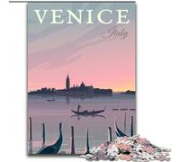 Puzzle da 1000 pezzi per adolescenti, regalo Venezia, attività per famiglie che rafforza l'amore tra coppie dai 14 anni in su, 26x38cm