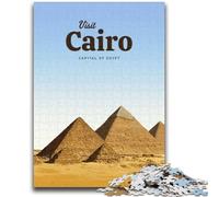 Puzzle da 1000 pezzi per adolescenti, regalo "Visita il Cairo", giocattolo educativo ideale come regalo per tutta la famiglia (dimensioni 38x26cm)