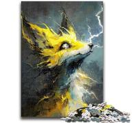 Puzzle da 1000 pezzi per adolescenti, regalo Yellow Fox, rompicapo per decorazione murale, regali unici per compleanno e Natale per bambini dai 14 anni in su, 26x38cm