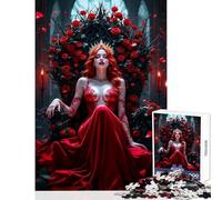 Puzzle da 1000 pezzi per adolescenti Regina Rossa sul trono,giocattolo educativo,idee regalo,gioco pratico,lista dei desideri con Babbo Natale,dimensioni 38x52cm