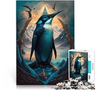 Puzzle da 1000 pezzi per adolescenti Regno magico dei pinguini Giochi educativi Decorazione della casa Lista dei desideri con Babbo Natale 52x38cm