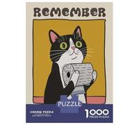 Puzzle Da 1000 Pezzi Per Adolescenti Remember to Wipe Cat Art Puzzle Per Adulti Gioco Rompicapo Regalo Di Compleanno Aiuta Ad Allenare Il Cervello 70x50cm/1000pcs
