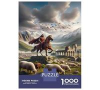 Puzzle Da 1000 Pezzi Per Adolescenti Riding Into The Mountains Adolescenti Puzzle Giochi Rilassanti Difficili Regali Difficili Per Amici E Familiari 70x50cm/1000pcs