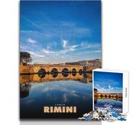 Puzzle da 1000 pezzi per adolescenti Rimini Italia Rompicapo Giochi per famiglie Migliora la memoria Regali di compleanno Dimensioni 50x75cm