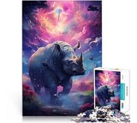 Puzzle da 1000 pezzi per adolescenti Rinoceronte magico del cielo Gioco di famiglia per e con pezzi completamente interconnessi di forma casuale 75x50cm