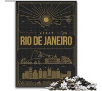 Puzzle da 1000 pezzi per adolescenti Rio de Janeiro, Brasile, adatto a persone dai 14 anni in su, giochi educativi, regali di Babbo Natale segreto, 26x38cm