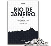 Puzzle da 1000 pezzi per adolescenti Rio de Janeiro Brasile, antistress, sfida difficile, ideale come regalo per tutta la famiglia (dimensioni 38x26cm)