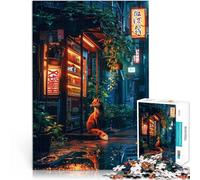 Puzzle da 1000 pezzi per adolescenti Riparo antipioggia Fox Neon Giocattolo educativo per l'apprendimento Regalo per i compleanni 52x38cm