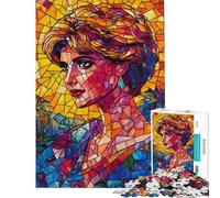 Puzzle da 1000 pezzi per adolescenti ritratto a mosaico della Principessa Diana puzzle per adulti gioco rilassante per migliorare la memoria ideale per compleanni e Natale (dimensioni 50x75cm)