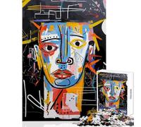 Puzzle da 1000 pezzi per adolescenti ritratto astratto di Augusto in colori vivaci decorazione per la casa giocattoli regalo di compleanno gioco pratico con poster abbinato e foglio di quiz 38x26cm
