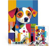 Puzzle da 1000 pezzi per adolescenti Ritratto astratto originale di cucciolo Giochi Giocattoli Regalo Giocattoli per la decorazione della casa 75x50cm