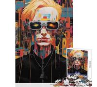Puzzle da 1000 pezzi per adolescenti Ritratto cyberpunk con occhiali futuristici Decorazione per la casa Giocattoli Regali di compleanno Giochi educativi Migliorare l'amore tra coppie 38x52cm